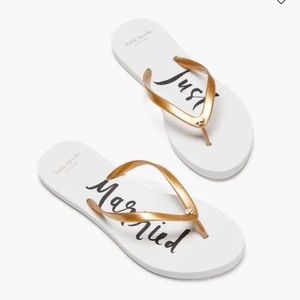 Kate Spade bridal flip flops size 8 *new in box*